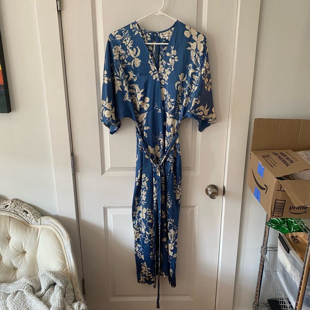 Reformation Women's Hedi Silk Dress Blue size 2 New without tags Cyanotype